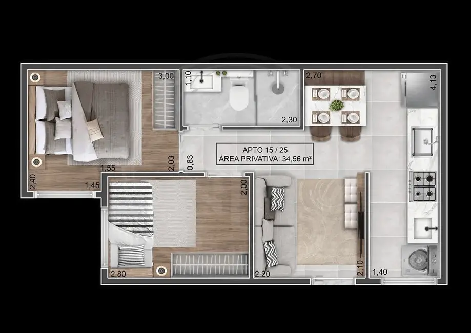 Apartamento com 2 quartos à venda, 34m2 em Vila Matilde, São Paulo - SP - imagem 4 Foto 4 de Apartamento com 2 quartos à venda, 34m2 em Vila Matilde, São Paulo - SP