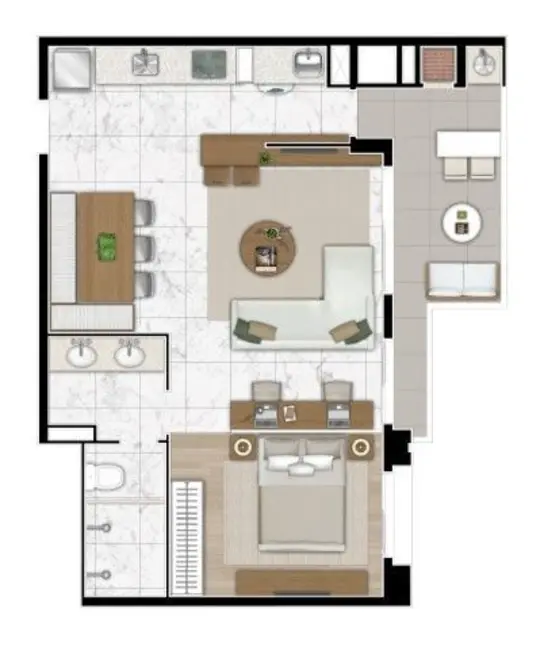 Kitnet com 1 quarto à venda, 33m2 em Centro, São Paulo - SP - imagem 9 Foto 9 de Kitnet com 1 quarto à venda, 33m2 em Centro, São Paulo - SP