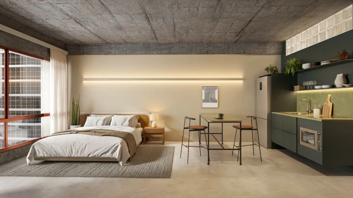 Kitnet com 1 quarto à venda, 33m2 em Centro, São Paulo - SP - imagem 4 Foto 4 de Kitnet com 1 quarto à venda, 33m2 em Centro, São Paulo - SP