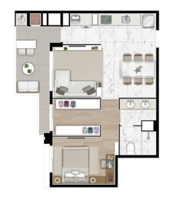 Kitnet com 1 quarto à venda, 33m2 em Centro, São Paulo - SP - imagem 8 Foto 8 de Kitnet com 1 quarto à venda, 33m2 em Centro, São Paulo - SP