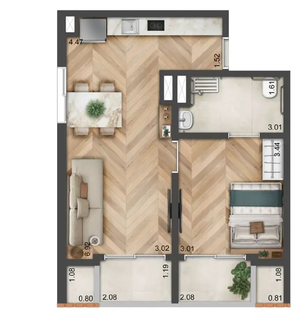 Foto 3 de Apartamento com 1 quarto à venda, 43m2 em Pinheiros, São Paulo - SP