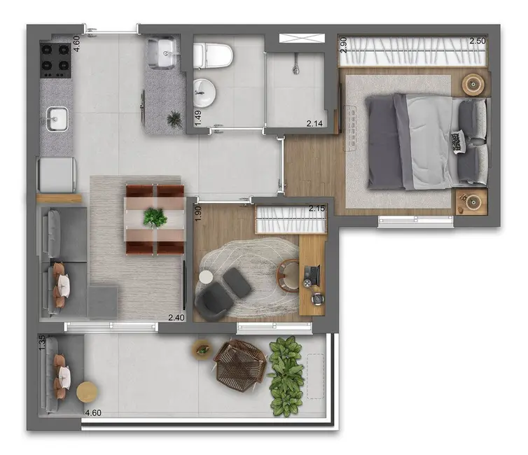 Kitnet com 1 quarto à venda, 43m2 em Pinheiros, São Paulo - SP - imagem 7 Foto 7 de Kitnet com 1 quarto à venda, 43m2 em Pinheiros, São Paulo - SP