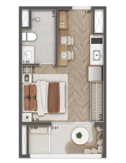 Foto 1 de Kitnet com 1 quarto à venda, 27m2 em Jardim das Acácias, São Paulo - SP