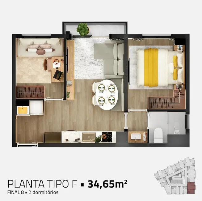Apartamento com 1 quarto à venda, 24m2 em Vila Prudente, São Paulo - SP - imagem 2 Foto 2 de Apartamento com 1 quarto à venda, 24m2 em Vila Prudente, São Paulo - SP