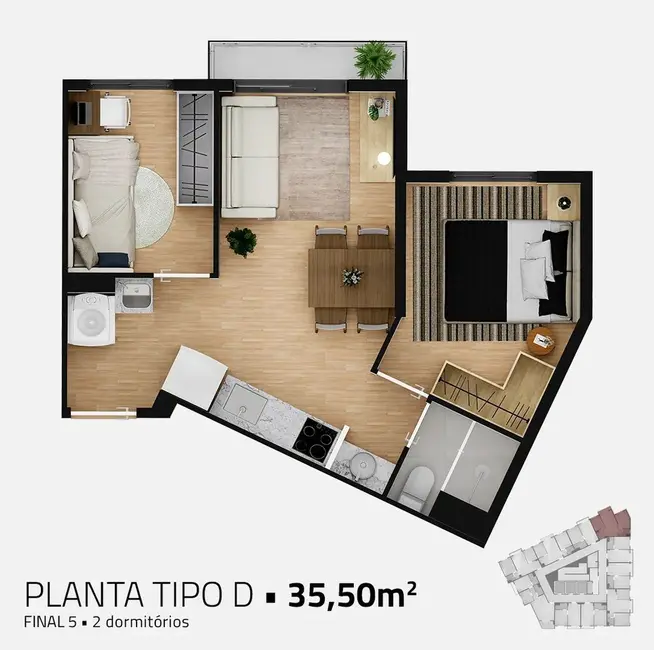 Apartamento com 1 quarto à venda, 24m2 em Vila Prudente, São Paulo - SP - imagem 6 Foto 6 de Apartamento com 1 quarto à venda, 24m2 em Vila Prudente, São Paulo - SP