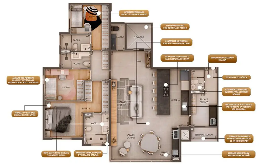 Apartamento com 3 quartos à venda, 130m2 em Brooklin Novo, São Paulo - SP - imagem 1 Foto 1 de Apartamento com 3 quartos à venda, 130m2 em Brooklin Novo, São Paulo - SP