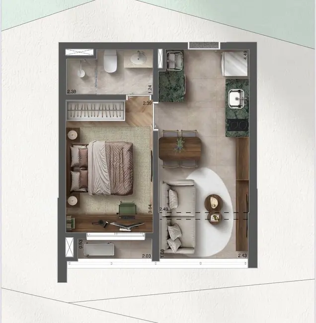 Apartamento com 2 quartos à venda, 52m2 em São Paulo - SP - imagem 9 Foto 9 de Apartamento com 2 quartos à venda, 52m2 em São Paulo - SP