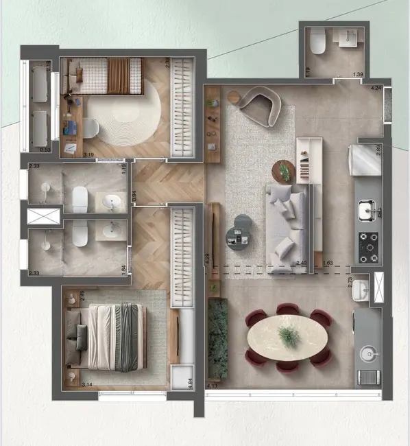Apartamento com 2 quartos à venda, 52m2 em São Paulo - SP - imagem 7 Foto 7 de Apartamento com 2 quartos à venda, 52m2 em São Paulo - SP