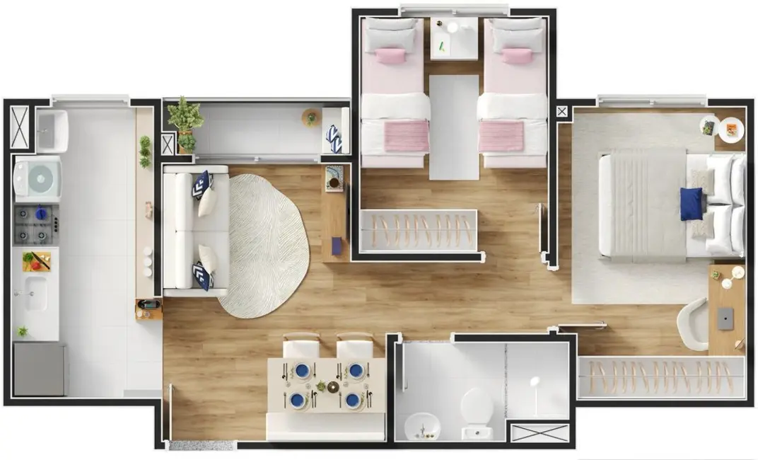 Foto 7 de Apartamento com 1 quarto à venda, 42m2 em Chácara São Domingos, Campinas - SP