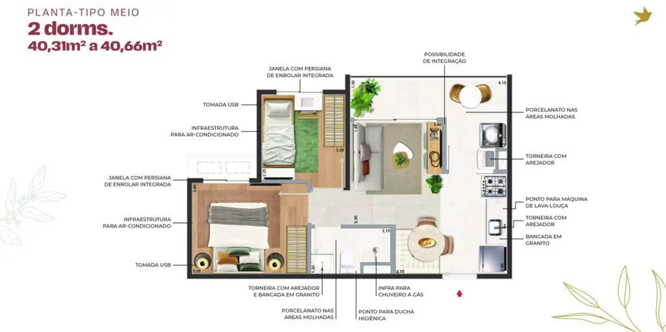 Foto 4 de Apartamento com 2 quartos à venda, 65m2 em Brooklin Novo, São Paulo - SP