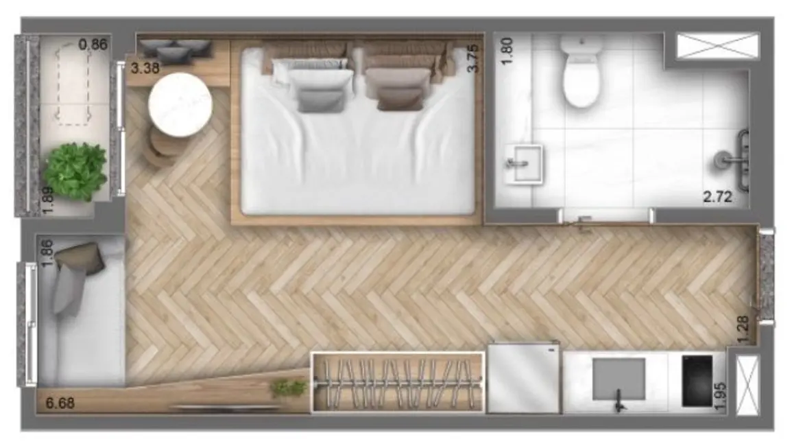 Foto 6 de Kitnet com 1 quarto à venda, 27m2 em Moema, São Paulo - SP