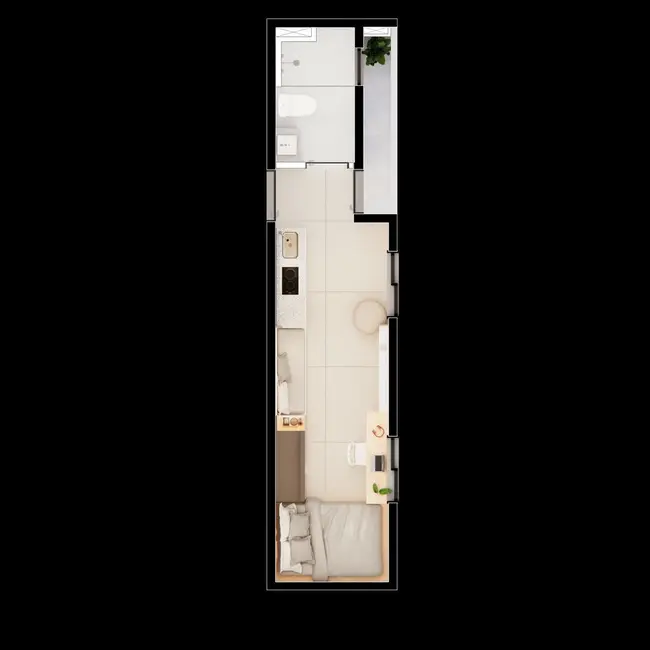 Foto 2 de Kitnet com 1 quarto à venda, 17m2 em Santa Cecília, São Paulo - SP
