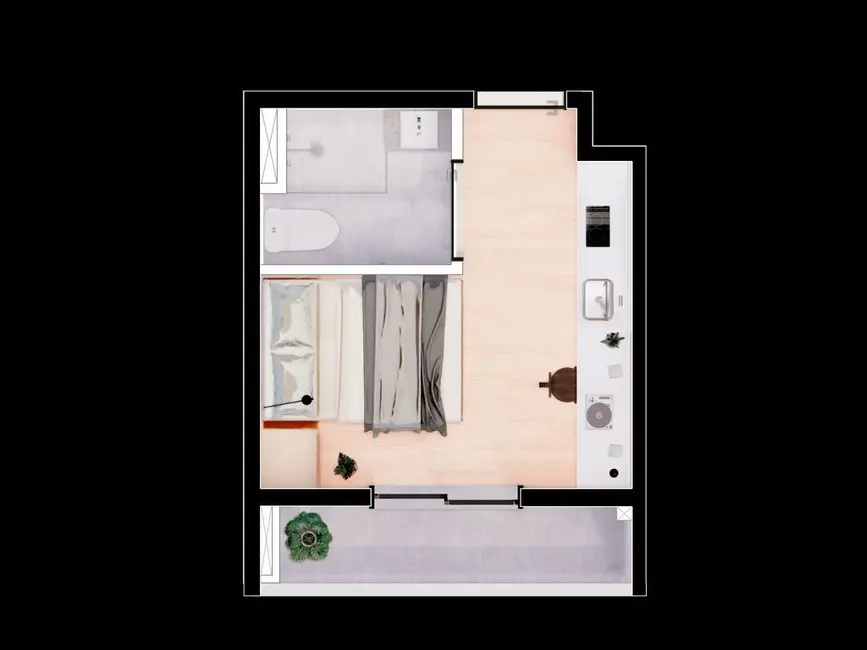 Foto 5 de Kitnet com 1 quarto à venda, 17m2 em Santa Cecília, São Paulo - SP