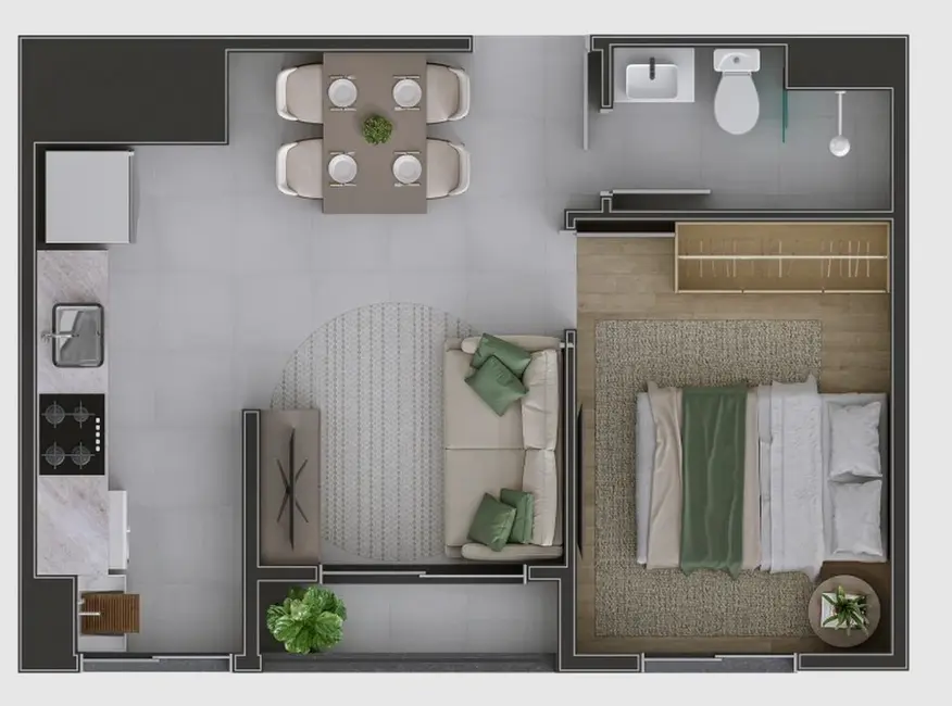 Foto 2 de Apartamento com 1 quarto à venda, 32m2 em São Paulo - SP