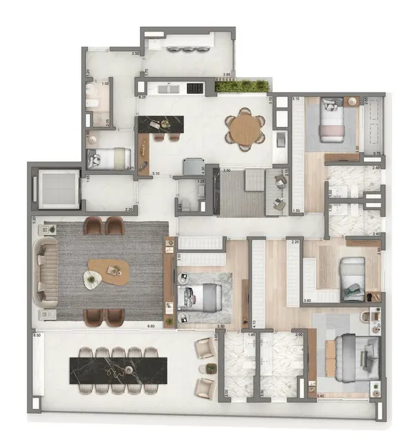 Foto 3 de Apartamento com 4 quartos à venda, 251m2 em Brooklin Novo, São Paulo - SP