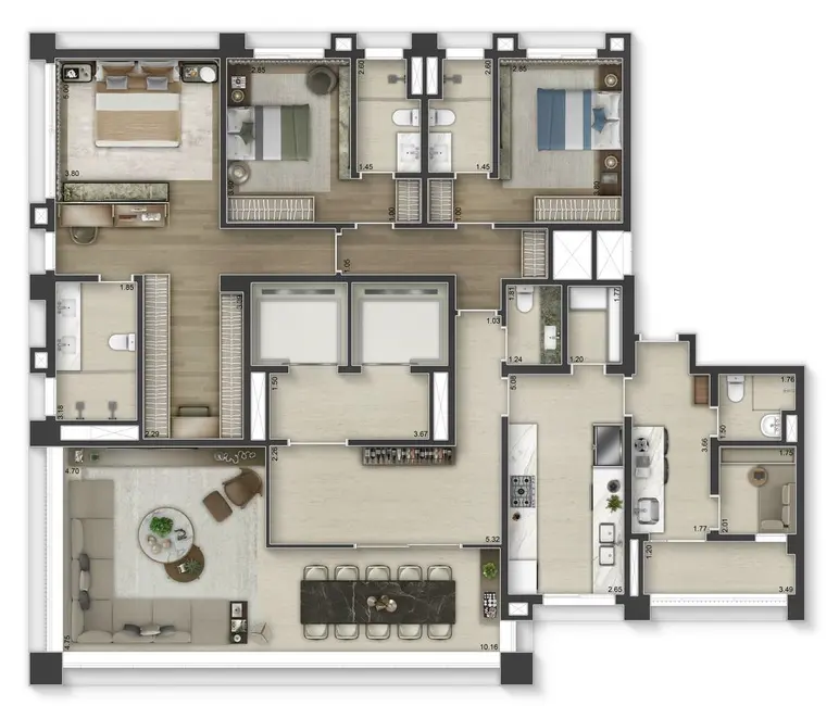 Foto 7 de Apartamento com 3 quartos à venda, 207m2 em Pinheiros, São Paulo - SP