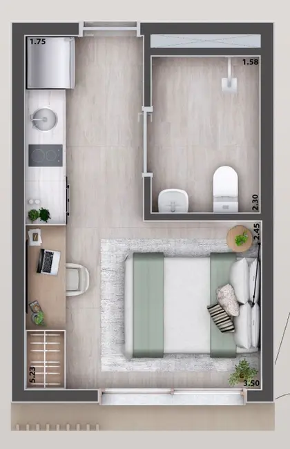 Foto 2 de Kitnet com 1 quarto à venda, 21m2 em Pinheiros, São Paulo - SP
