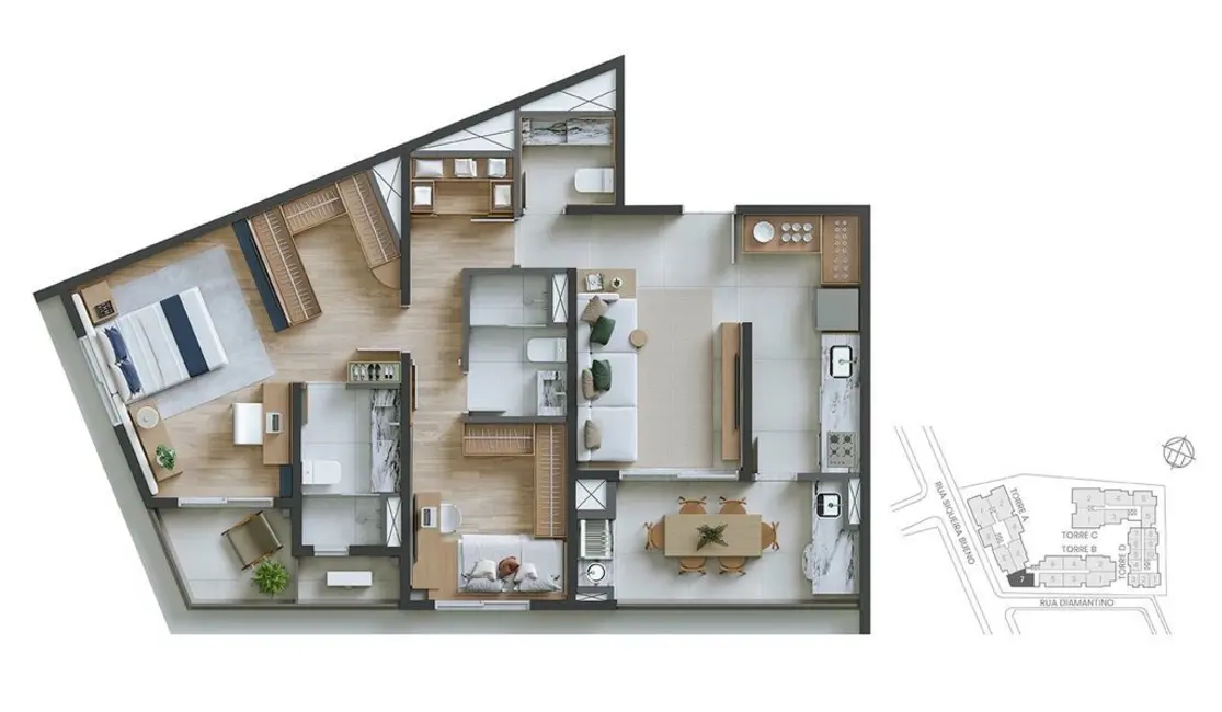 Apartamento com 2 quartos à venda, 68m2 em Mooca, São Paulo - SP - imagem 3 Foto 3 de Apartamento com 2 quartos à venda, 68m2 em Mooca, São Paulo - SP