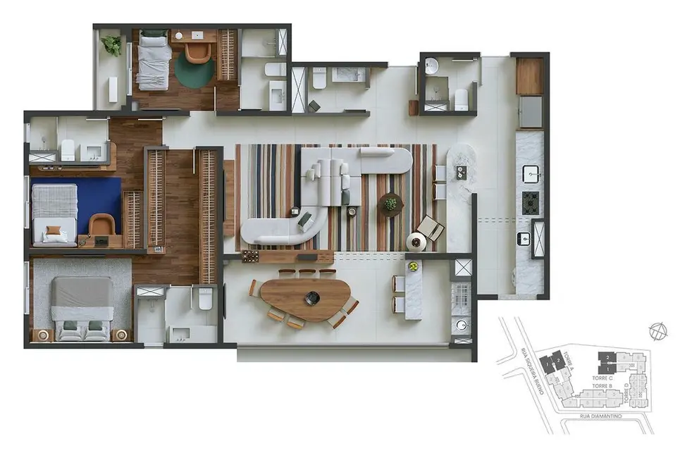 Apartamento com 2 quartos à venda, 68m2 em Mooca, São Paulo - SP - imagem 9 Foto 9 de Apartamento com 2 quartos à venda, 68m2 em Mooca, São Paulo - SP
