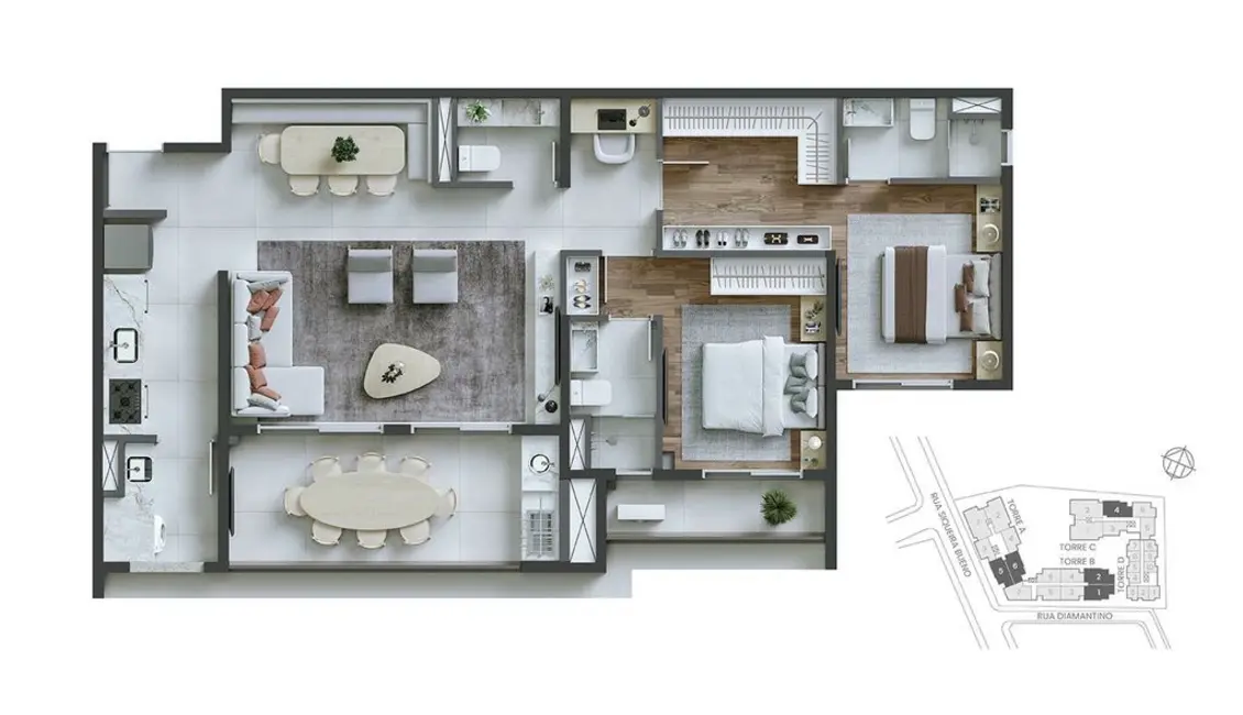 Foto 4 de Apartamento com 2 quartos à venda, 87m2 em Mooca, São Paulo - SP