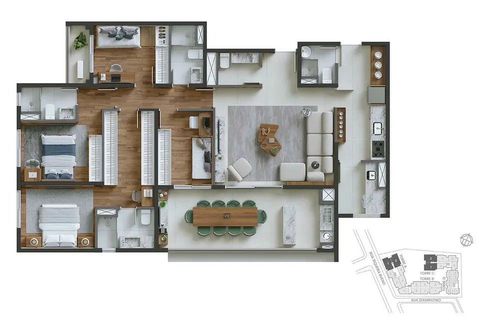 Foto 2 de Apartamento com 2 quartos à venda, 87m2 em Mooca, São Paulo - SP
