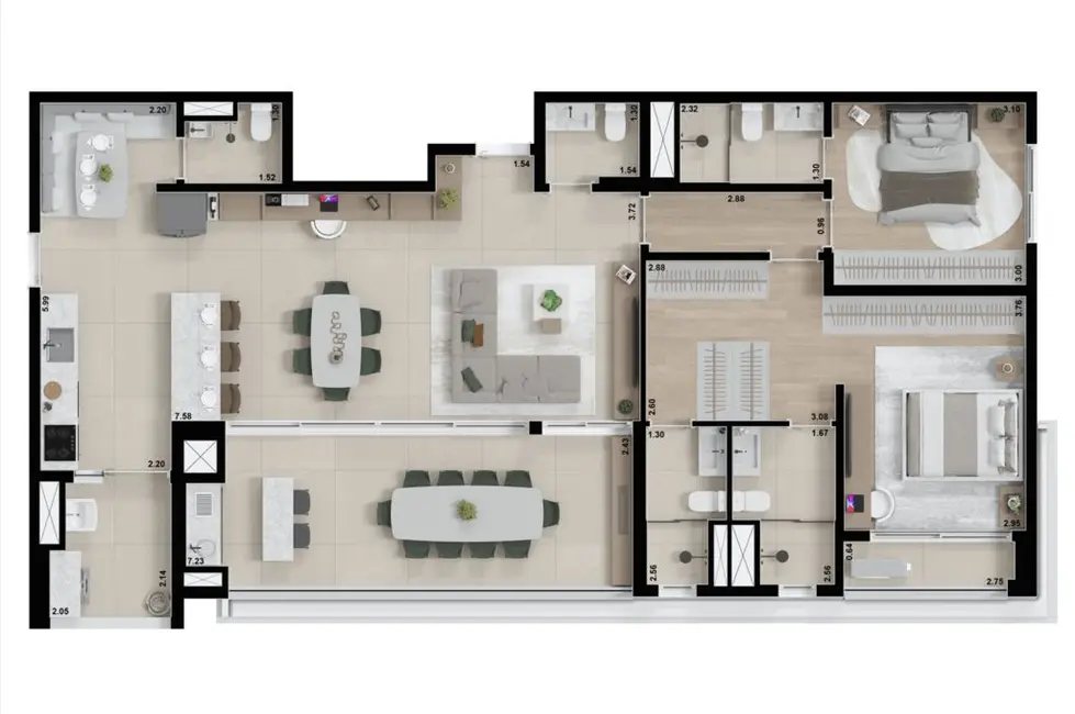 Apartamento com 4 quartos à venda, 201m2 em Alto da Lapa, São Paulo - SP - imagem 6 Foto 6 de Apartamento com 4 quartos à venda, 201m2 em Alto da Lapa, São Paulo - SP