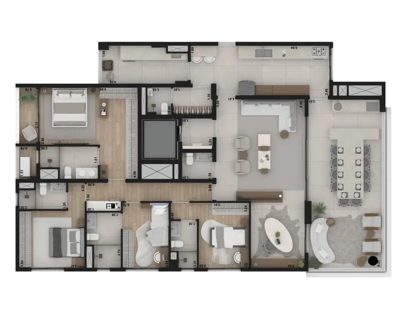 Apartamento com 4 quartos à venda, 201m2 em Alto da Lapa, São Paulo - SP - imagem 7 Foto 7 de Apartamento com 4 quartos à venda, 201m2 em Alto da Lapa, São Paulo - SP