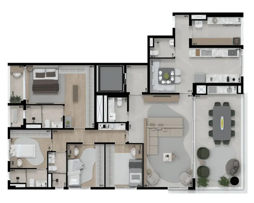 Apartamento com 4 quartos à venda, 201m2 em Alto da Lapa, São Paulo - SP - imagem 3 Foto 3 de Apartamento com 4 quartos à venda, 201m2 em Alto da Lapa, São Paulo - SP