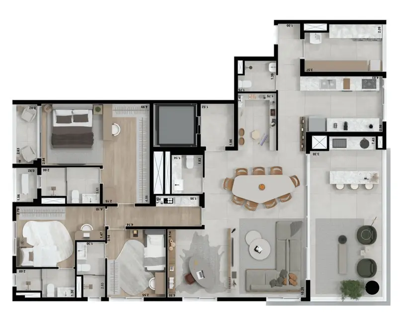 Apartamento com 4 quartos à venda, 201m2 em Alto da Lapa, São Paulo - SP - imagem 5 Foto 5 de Apartamento com 4 quartos à venda, 201m2 em Alto da Lapa, São Paulo - SP