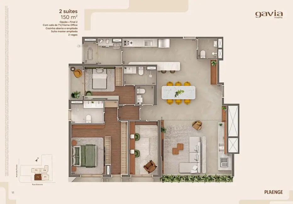 Foto 4 de Apartamento com 3 quartos à venda, 124m2 em Moema, São Paulo - SP