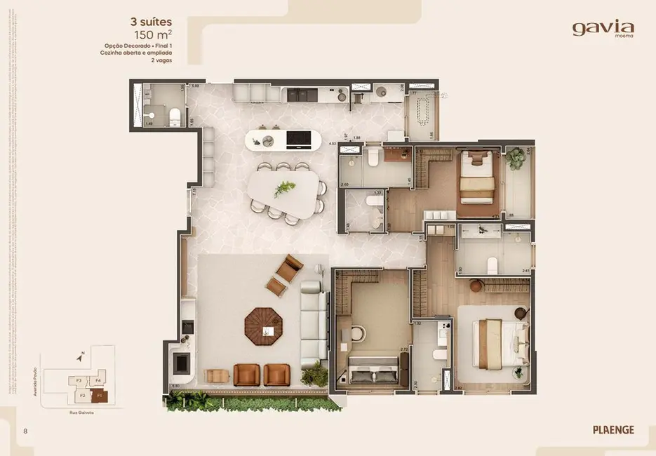 Foto 6 de Apartamento com 3 quartos à venda, 124m2 em Moema, São Paulo - SP