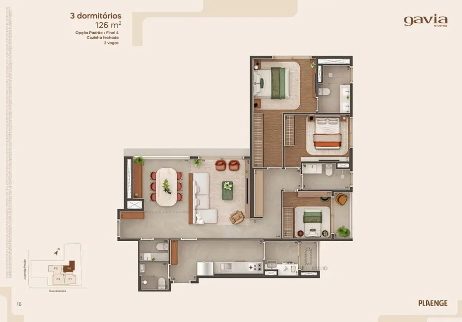 Foto 7 de Apartamento com 3 quartos à venda, 124m2 em Moema, São Paulo - SP