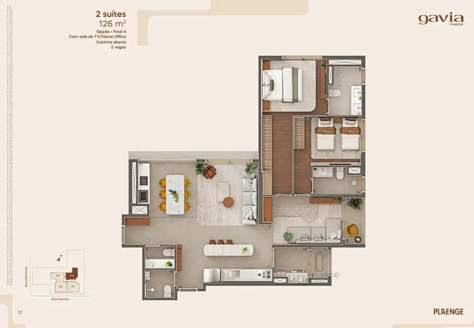 Foto 9 de Apartamento com 3 quartos à venda, 124m2 em Moema, São Paulo - SP