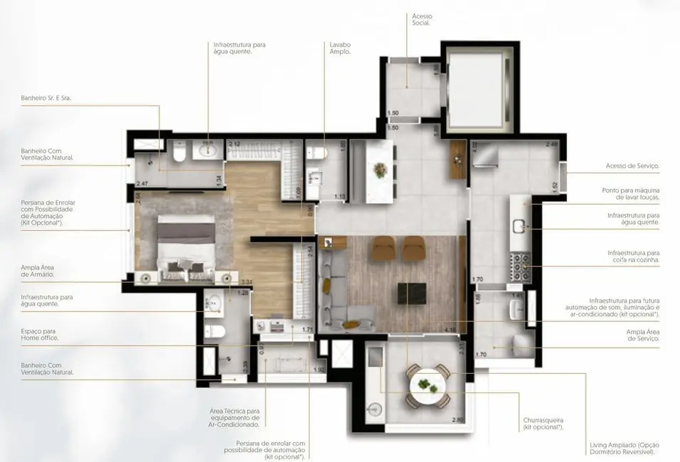 Apartamento com 2 quartos à venda, 82m2 em Chácara Santo Antônio (Zona Sul), São Paulo - SP - imagem 2 Foto 2 de Apartamento com 2 quartos à venda, 82m2 em Chácara Santo Antônio (Zona Sul), São Paulo - SP