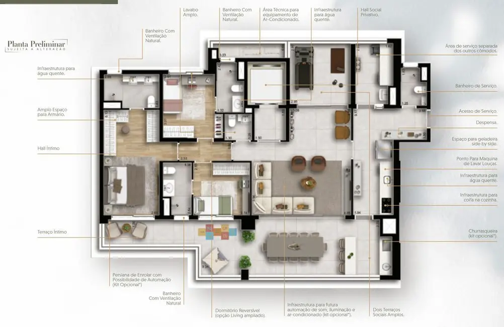 Apartamento com 2 quartos à venda, 82m2 em Chácara Santo Antônio (Zona Sul), São Paulo - SP - imagem 7 Foto 7 de Apartamento com 2 quartos à venda, 82m2 em Chácara Santo Antônio (Zona Sul), São Paulo - SP