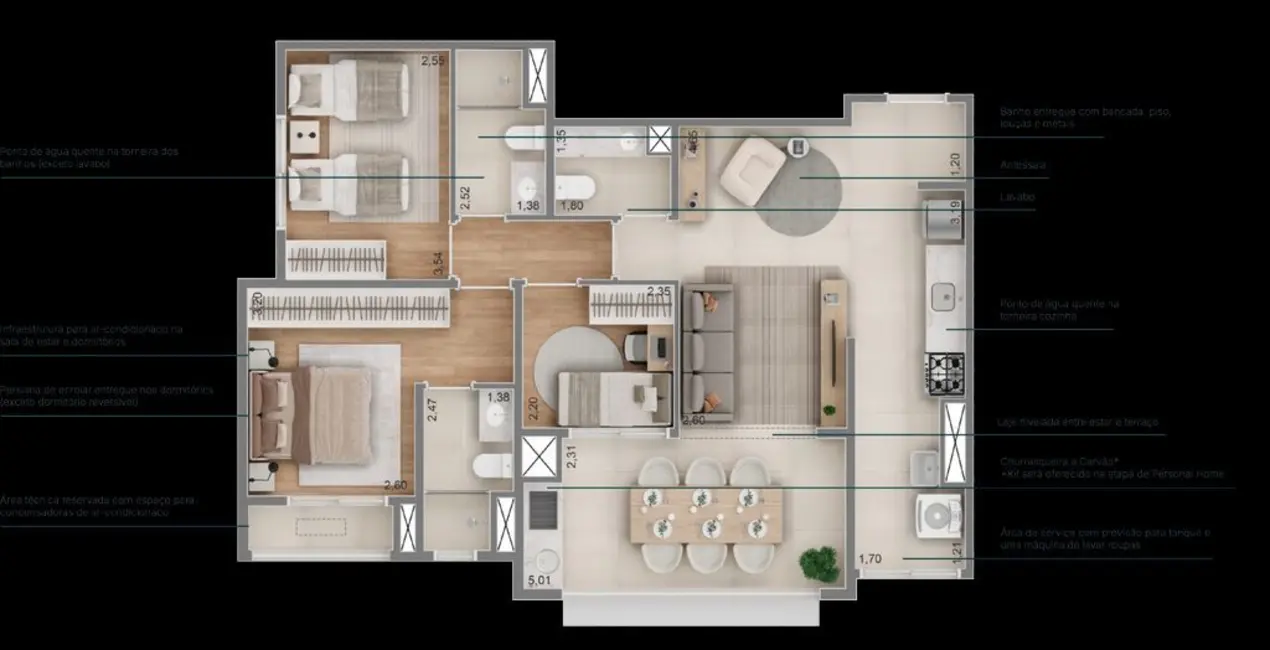 Apartamento com 1 quarto à venda, 38m2 em Campo Belo, São Paulo - SP - imagem 2 Foto 2 de Apartamento com 1 quarto à venda, 38m2 em Campo Belo, São Paulo - SP