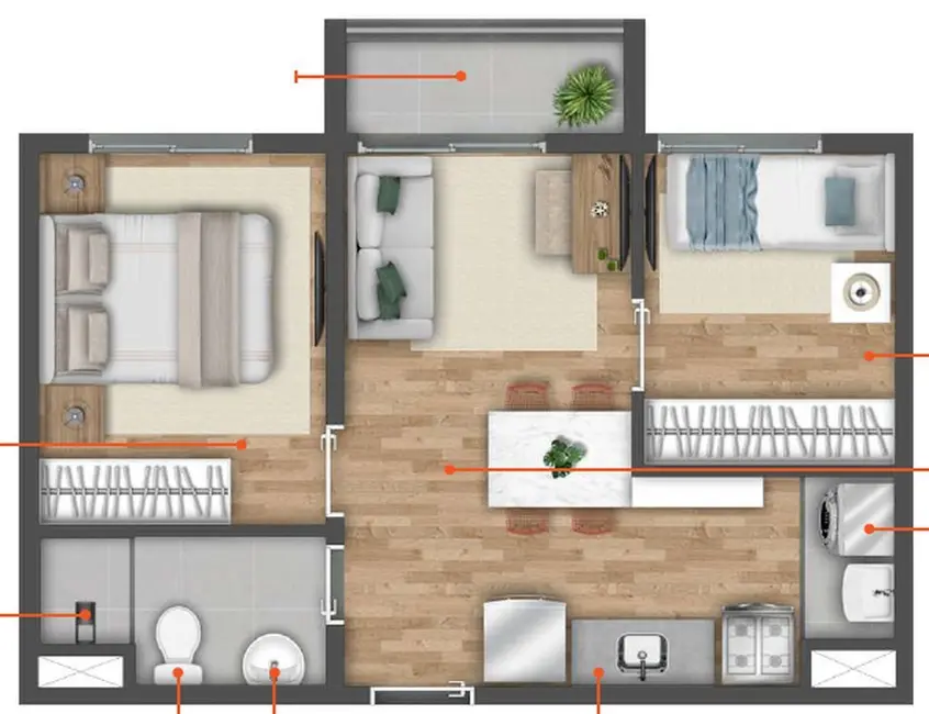 Foto 3 de Apartamento com 2 quartos à venda, 36m2 em Vila Sônia, São Paulo - SP