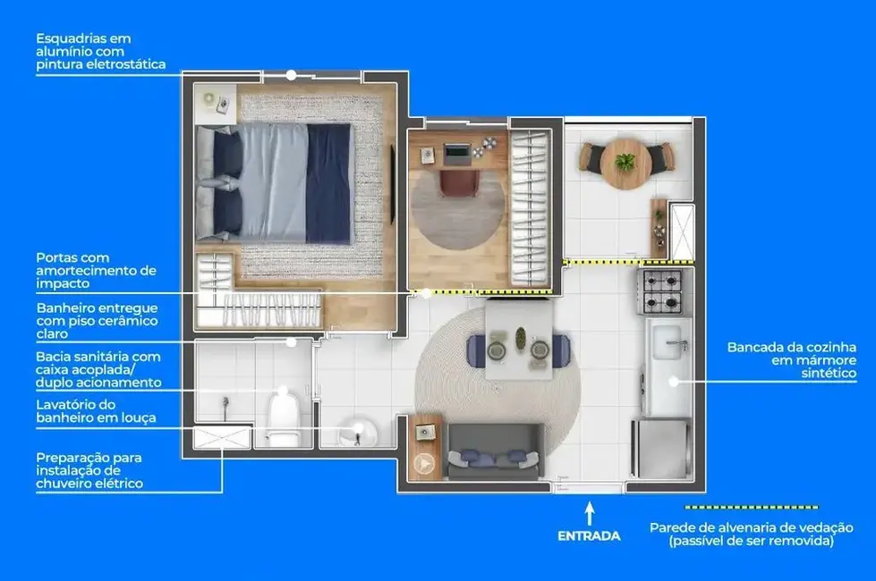 Apartamento com 1 quarto à venda, 26m2 em Vila Perus, São Paulo - SP - imagem 1 Foto 1 de Apartamento com 1 quarto à venda, 26m2 em Vila Perus, São Paulo - SP
