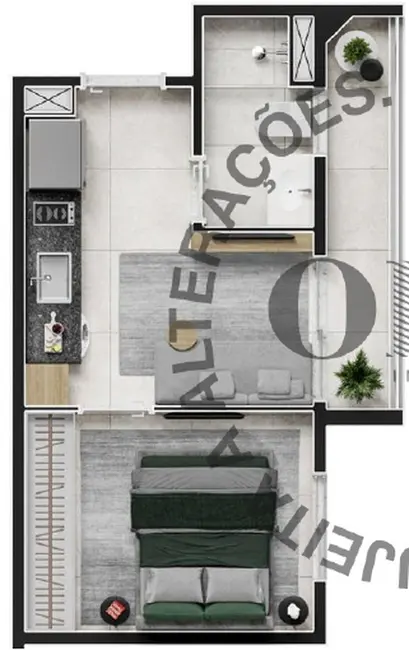 Kitnet com 1 quarto à venda, 24m2 em Indianópolis, São Paulo - SP - imagem 4 Foto 4 de Kitnet com 1 quarto à venda, 24m2 em Indianópolis, São Paulo - SP