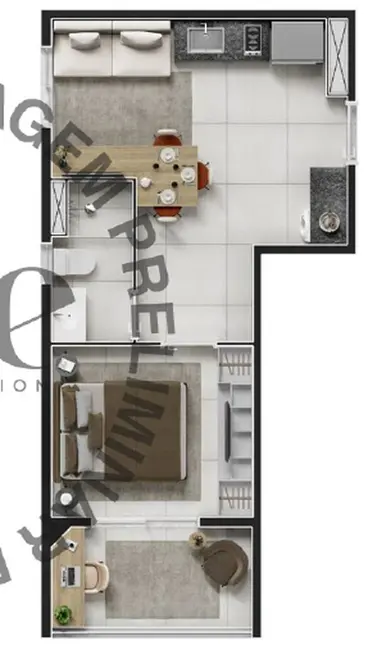 Kitnet com 1 quarto à venda, 24m2 em Indianópolis, São Paulo - SP - imagem 2 Foto 2 de Kitnet com 1 quarto à venda, 24m2 em Indianópolis, São Paulo - SP