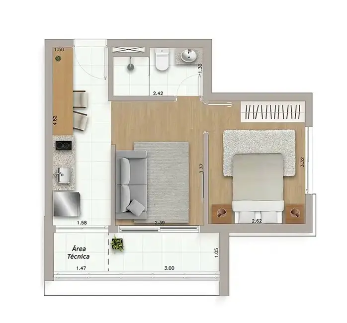 Foto 9 de Apartamento com 1 quarto à venda, 51m2 em Sumaré, São Paulo - SP