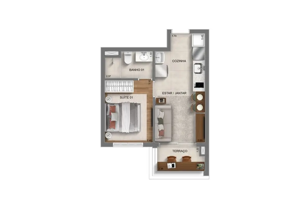 Foto 1 de Kitnet com 1 quarto à venda, 25m2 em Mooca, São Paulo - SP