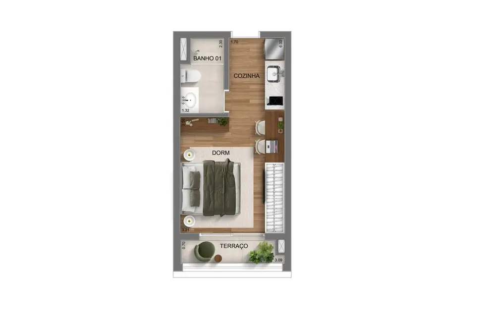 Foto 5 de Kitnet com 1 quarto à venda, 25m2 em Mooca, São Paulo - SP