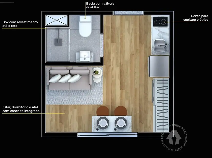 Foto 9 de Kitnet com 1 quarto à venda, 15m2 em República, São Paulo - SP