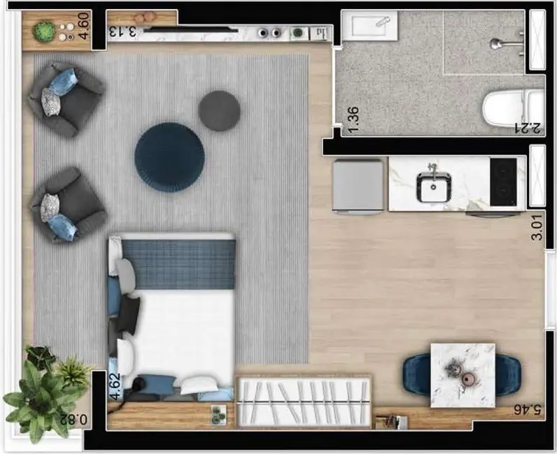 Kitnet com 1 quarto à venda, 33m2 em Butantã, São Paulo - SP - imagem 7 Foto 7 de Kitnet com 1 quarto à venda, 33m2 em Butantã, São Paulo - SP