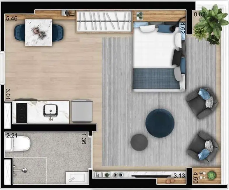 Kitnet com 1 quarto à venda, 33m2 em Butantã, São Paulo - SP - imagem 5 Foto 5 de Kitnet com 1 quarto à venda, 33m2 em Butantã, São Paulo - SP