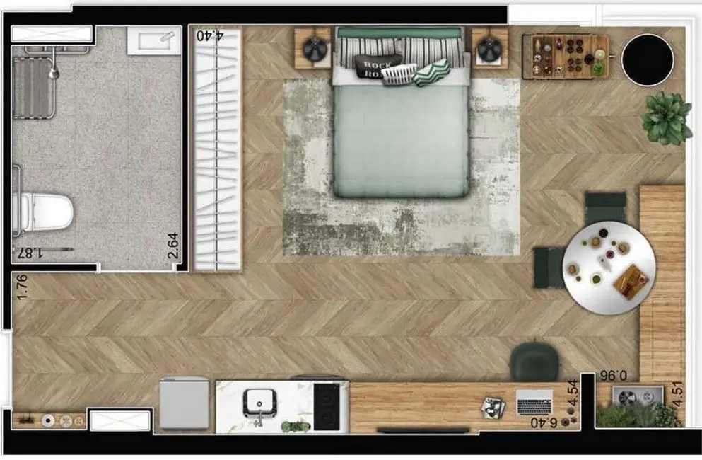 Kitnet com 1 quarto à venda, 33m2 em Butantã, São Paulo - SP - imagem 6 Foto 6 de Kitnet com 1 quarto à venda, 33m2 em Butantã, São Paulo - SP