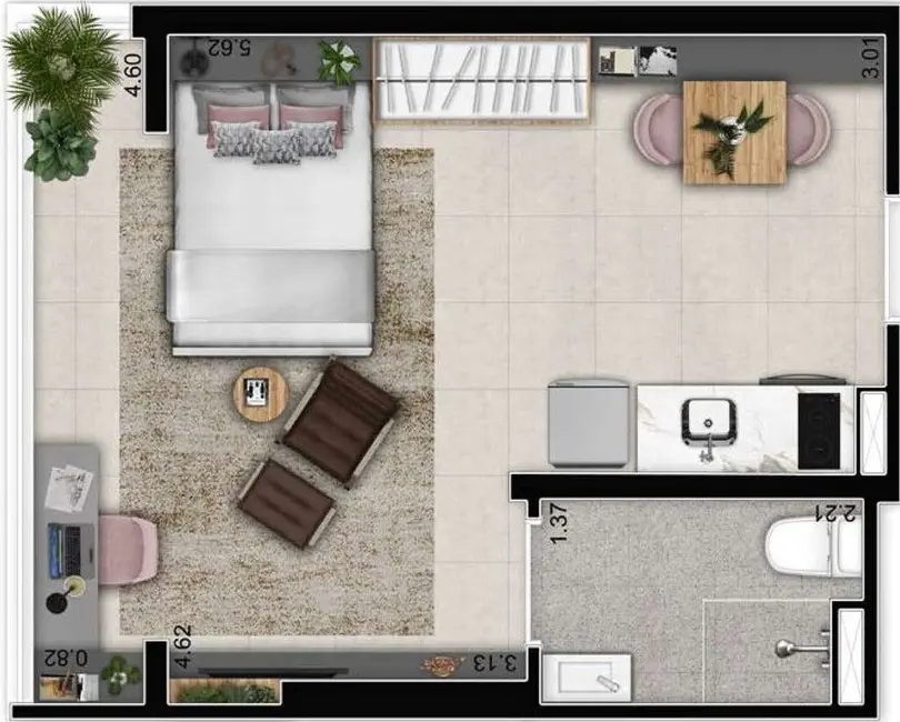 Kitnet com 1 quarto à venda, 33m2 em Butantã, São Paulo - SP - imagem 8 Foto 8 de Kitnet com 1 quarto à venda, 33m2 em Butantã, São Paulo - SP