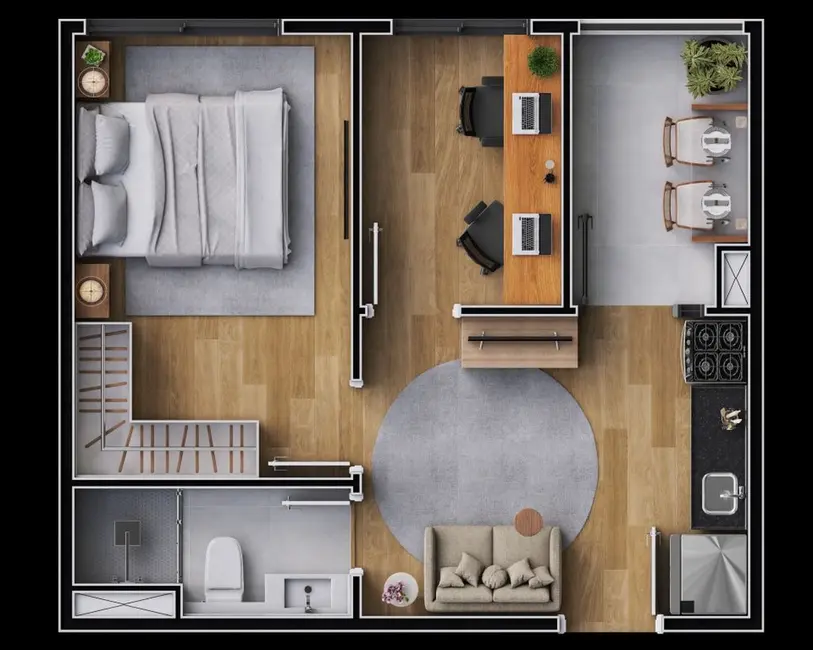 Foto 3 de Apartamento com 1 quarto à venda, 32m2 em Vila Sônia, São Paulo - SP