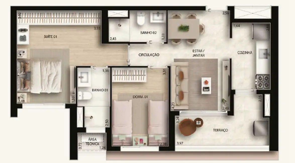Foto 1 de Apartamento com 2 quartos à venda, 61m2 em Lapa, São Paulo - SP